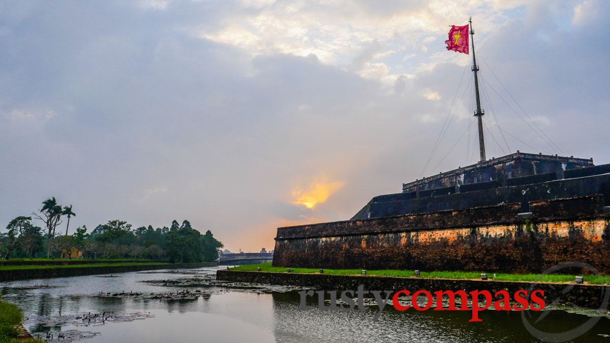 Hue Citadel - In 1968, the Viet Cong flag flew from here for 26 days. Hue Citadel - In 1968, the Viet Cong flag flew from here for 26 days.
